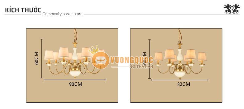 Đèn chùm đồng cao cấp sang trọng tinh tế ABR161-7